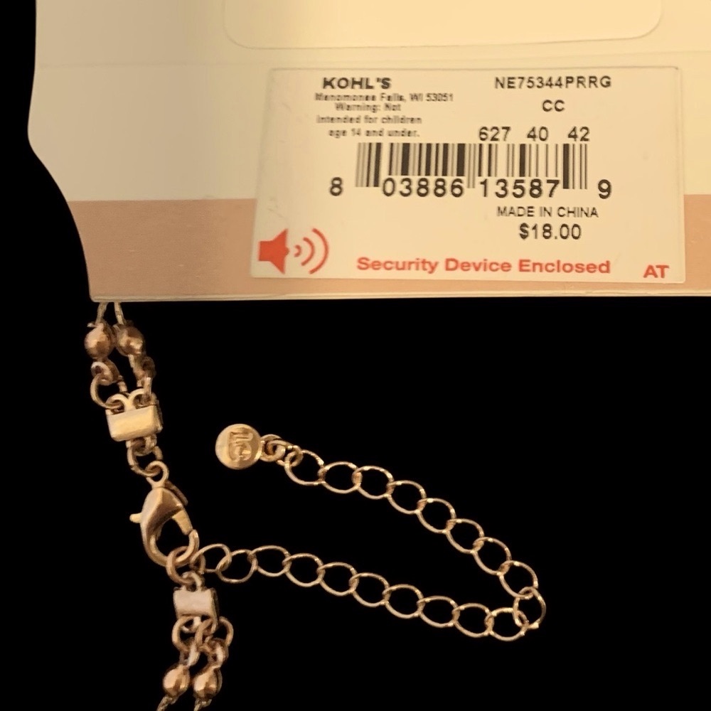 LC Lauren Conrad Gold Celebrate Necklace with Pearl Details - Picture 6 of 6